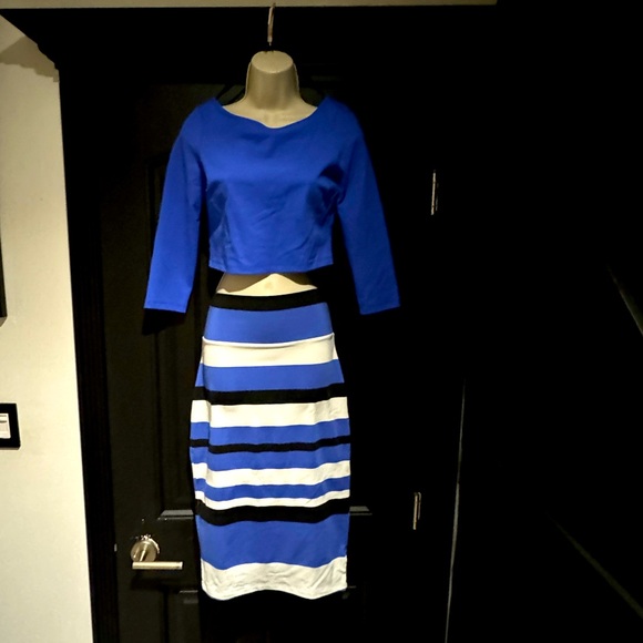 Crop long sleeve shirt & pencil skirt be Bebe - Picture 1 of 3